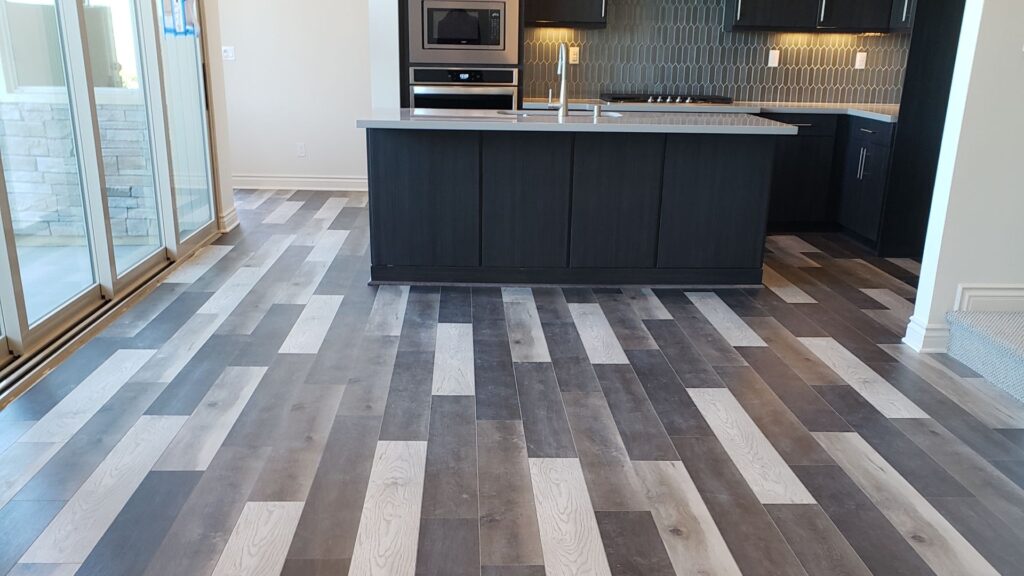 luxury plank vunyl flooring in kitchen