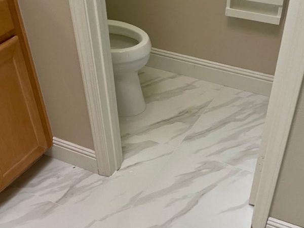 bathroom floor tile installation
